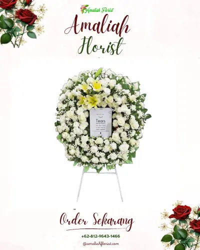 Krans Bunga Duka Cita di Bojong Sari Baru